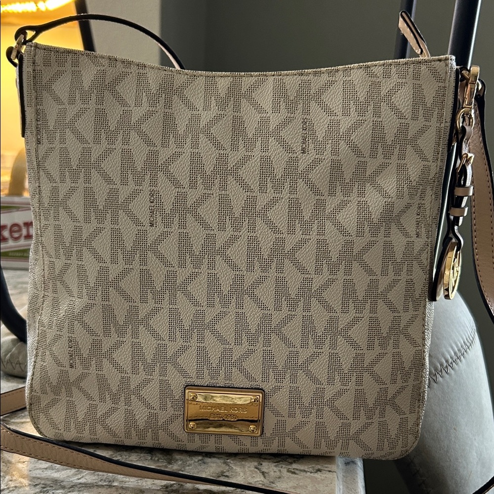 Michael Kors Monogram Tan Crossbody Bag